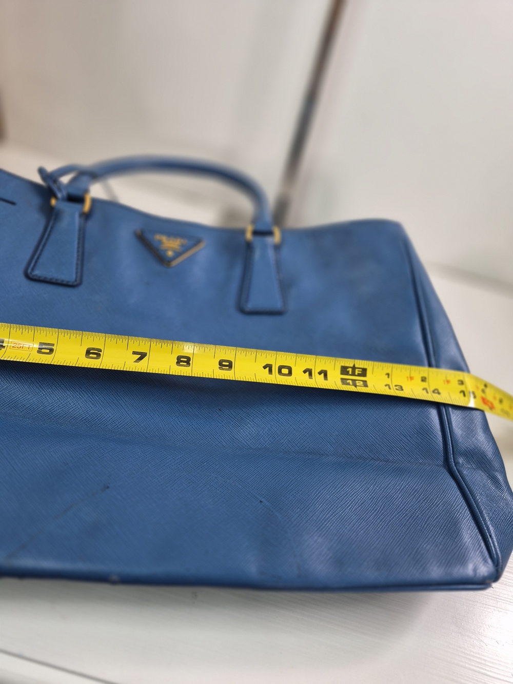 Prada Blue Saffiano Leather Tote Bag - Picture 14 of 14